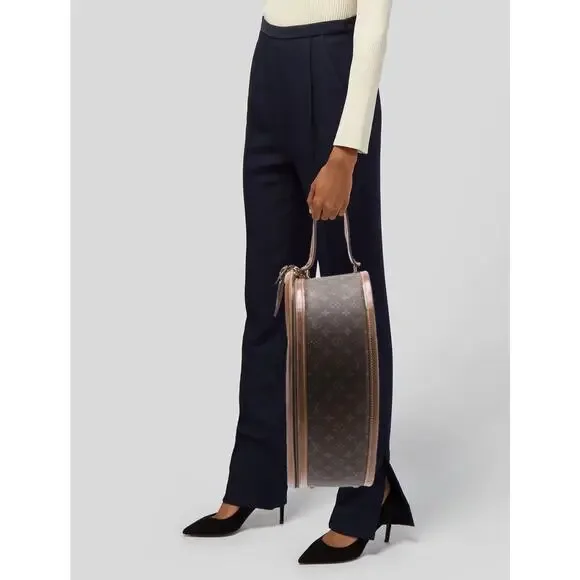 Louis Vuitton French Co. Hat Box bag Vintage Boite Chapeau monogram LV trunk - Picture 3 of 16